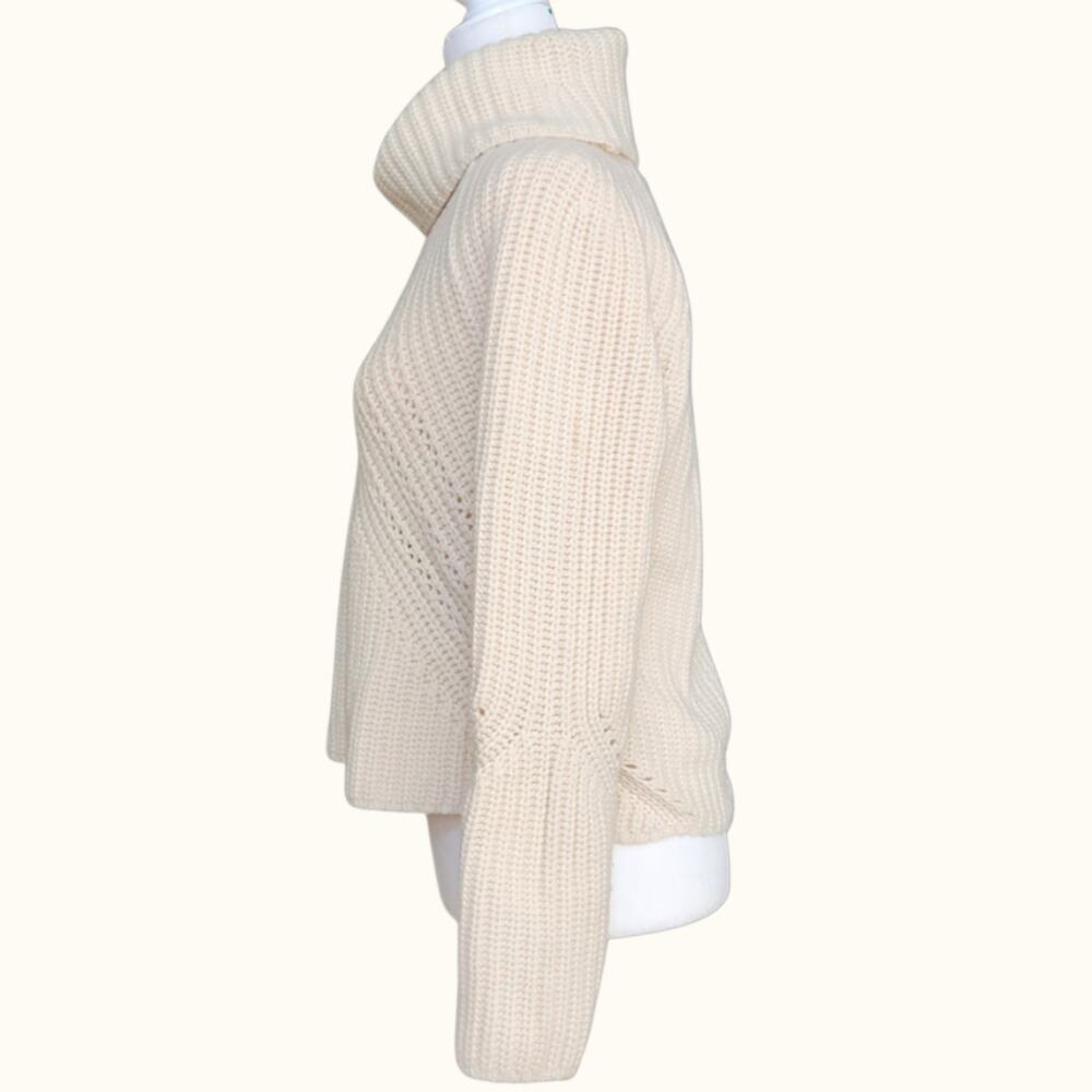 rag & bone Ivory Ribbed Chevron Turtleneck Sweater - Picture 7 of 11